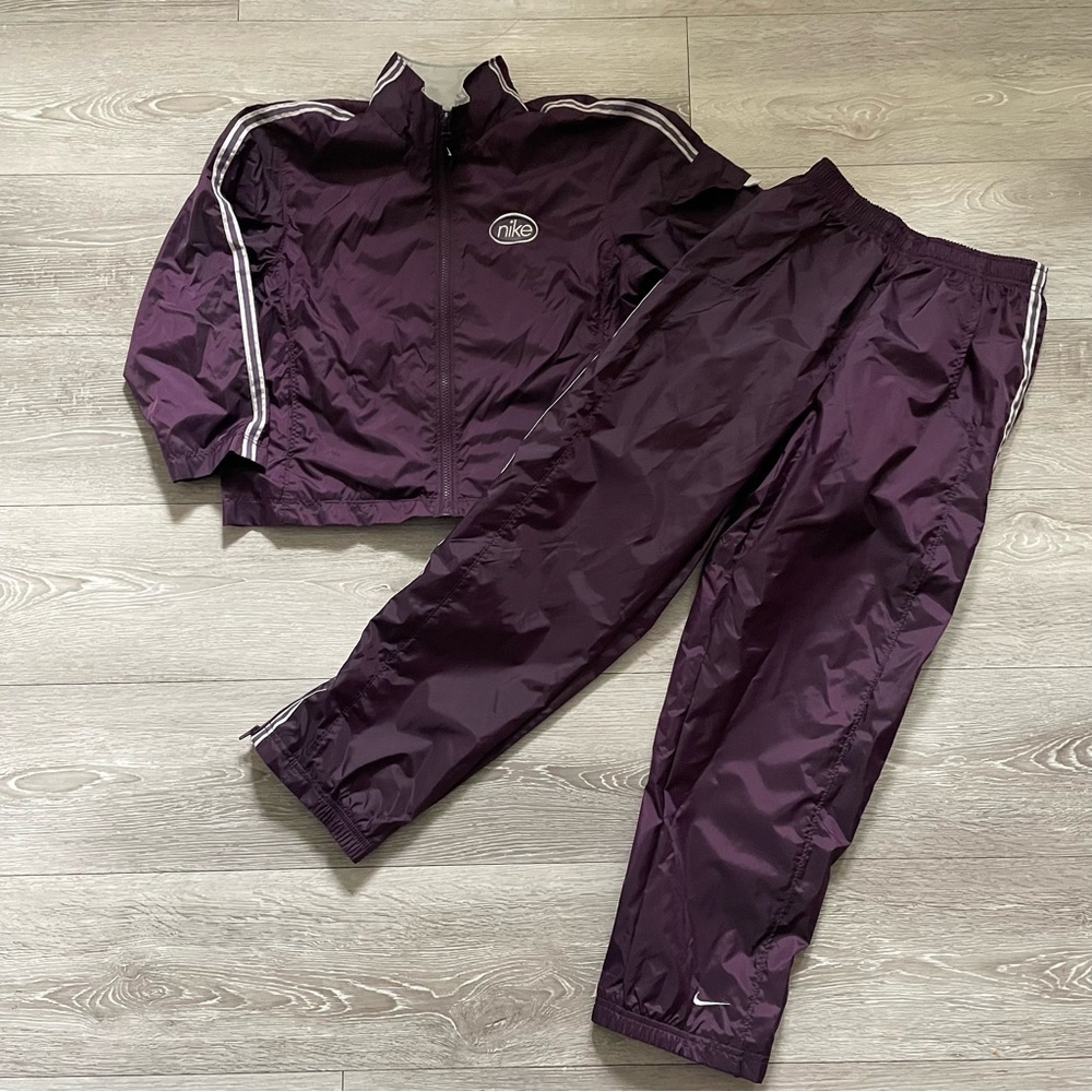 Y2K Vintage Nike Kids Windbreaker Tracksuit Jacket Pant Unisex Boys Girls